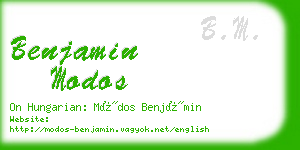 benjamin modos business card